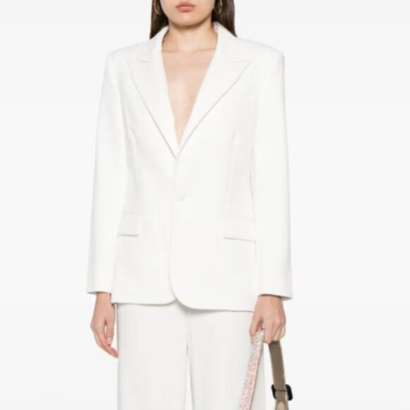 NWOT A.L.C. Women's Davin II Single-Breasted Blazer in White Size 8 - Picture 1 of 16
